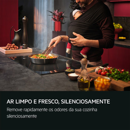 Chaminé AEG GV77D91SB | 760 m³/h, Preto, Classe A+