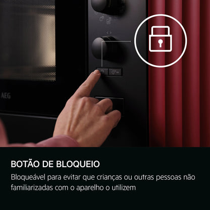 Micro-ondas Encastre AEG TS-5-GM-25-EB | 25L, 900W, Grill 1000W