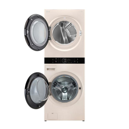 Máquina Lavar e Secar LG WashTower WT1210EEF | 12kg/10kg, Wi-Fi, Bege