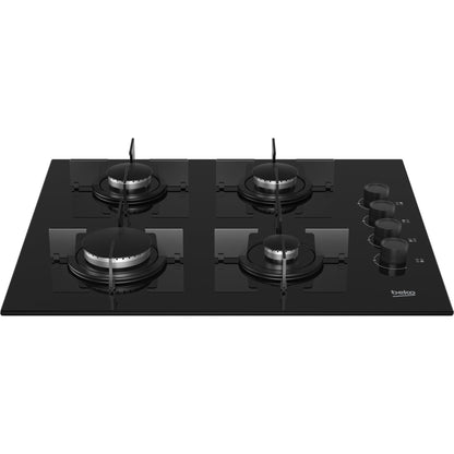 Placa a Gás Beko HING 64120 SB | 65 cm, 4 Zonas, Preto