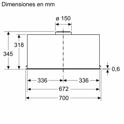 Exaustor Integrável Bosch DLN78PC60 | 590 m³/h, A++, LED, Preto