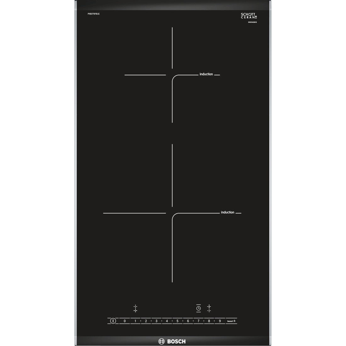 Placa de Indução Bosch PIB375FB1E | 30cm, 2 Zonas, PowerBoost