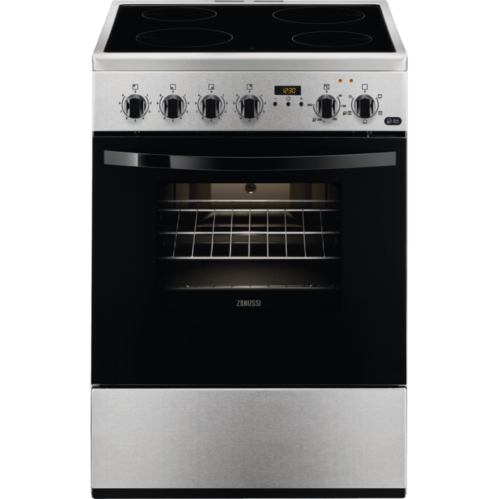 Fogão Elétrico Zanussi ZCV65311XA | Vitrocerâmica, Forno Elétrico, 54L
