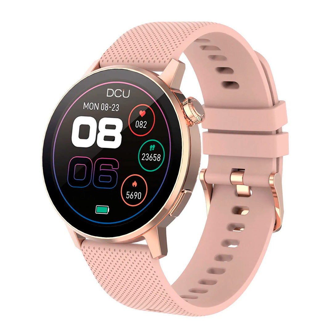 Smartwatch DCU Geotrack S Pink Gold | GPS, AMOLED 1,32", 130 modos