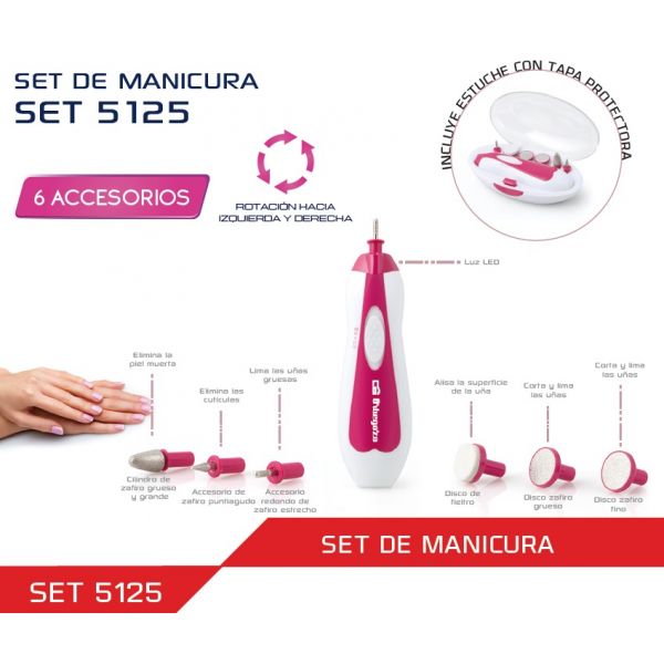 Set Manicure E Pedicure Orbegozo - Set 5125