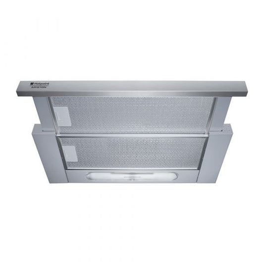 Outlet | Exaustor Hotpoint HAH65FLBX | 384 m³/h, 71dB, Classe D