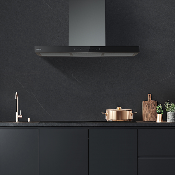 Chaminé HISENSE CH9T6226XGB | 90cm, Classe A+, Inox/Negro