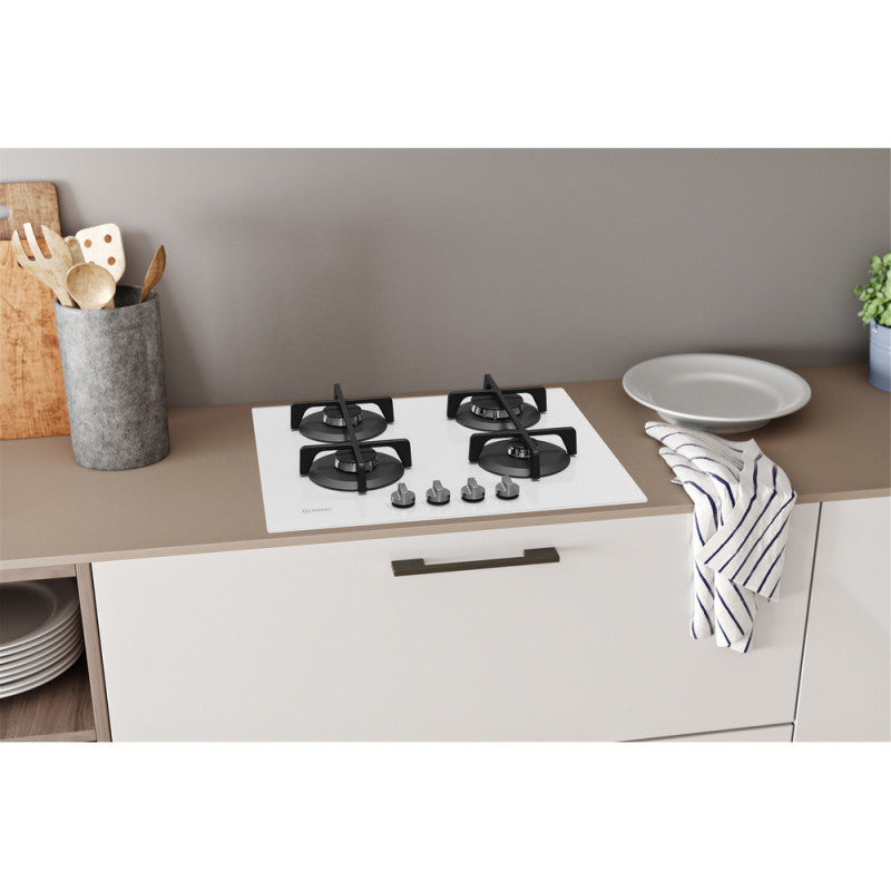Placa a Gás Indesit ING 61T/WH | 59cm, 4 zonas, 7300W, Branco, Encastre