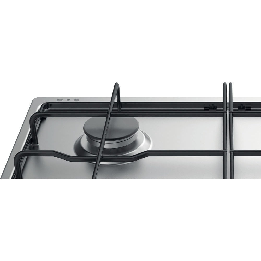 Indesit THP 642 IX/I Preto, Aço inoxidável Encastre 58 cm Gás 4 zona(s)