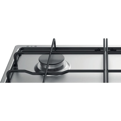 Indesit THP 642 IX/I Preto, Aço inoxidável Encastre 58 cm Gás 4 zona(s)