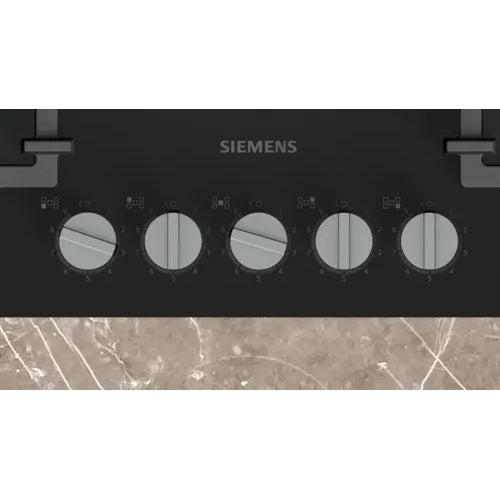 Placa a Gás Siemens EP7A6QI40 | 5 Queimadores, Wi-Fi, Vidro Preto