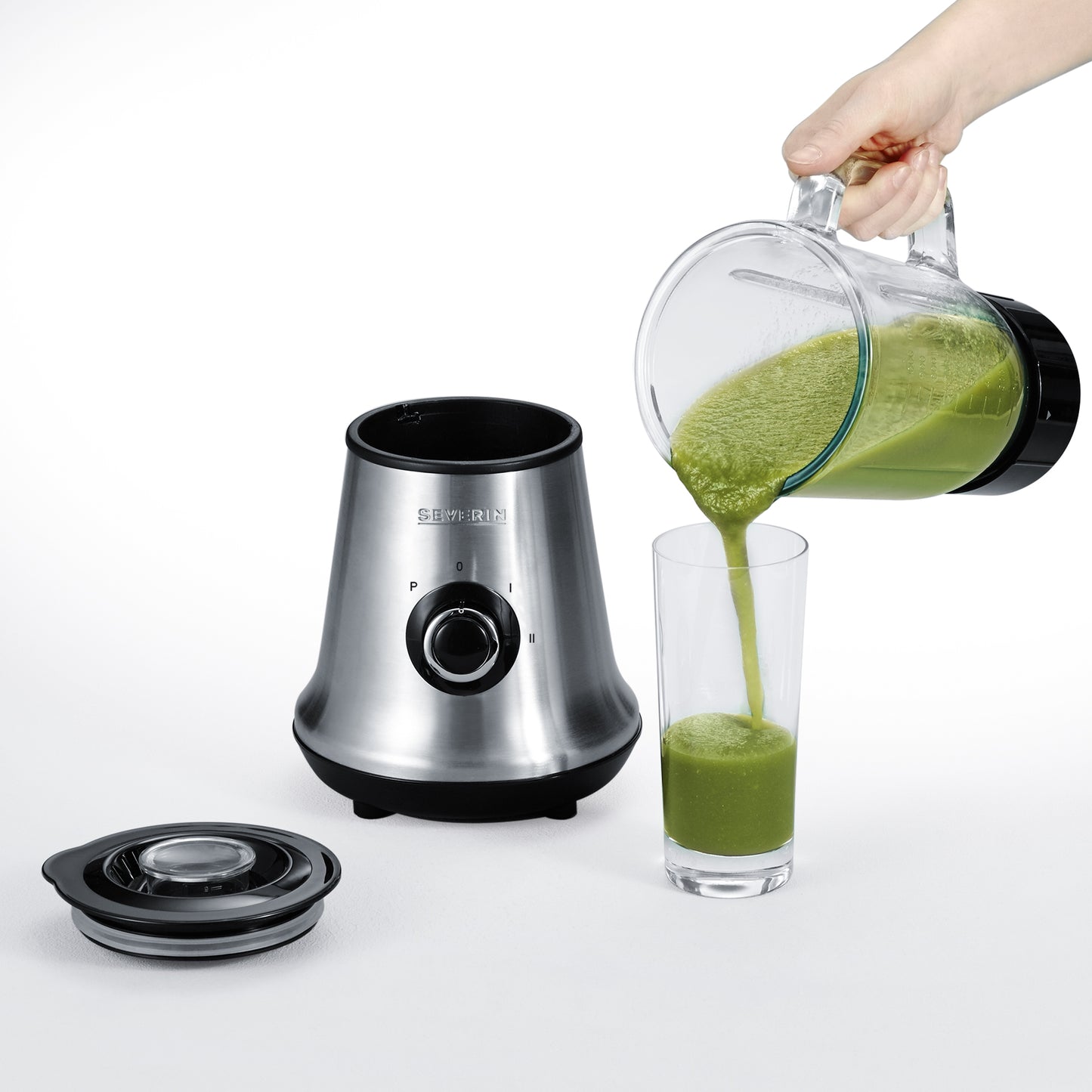 Liquidificadora Severin SM3737 | 500W, Jarro vidro 1L, Garrafa Mix & Go 600ml