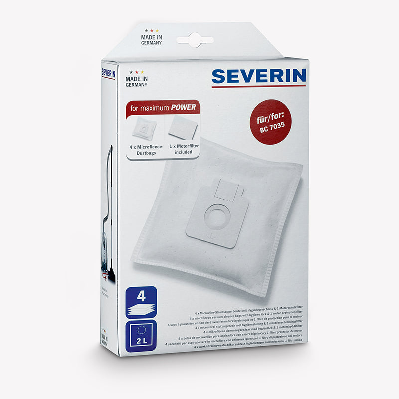 Sacos Aspirador Severin SB 7211 | 4 unidades, 2L, Micro fibra