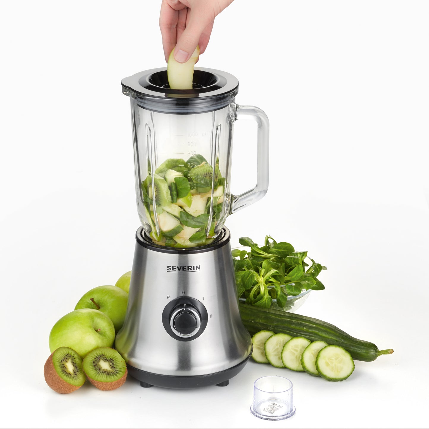 Liquidificadora Severin SM3734 | 500W, Jarro de Vidro 1L, Aço Inox