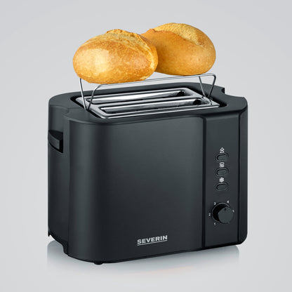 Torradeira Severin AT9552 | 800W, Descongelação, Bandeja removível