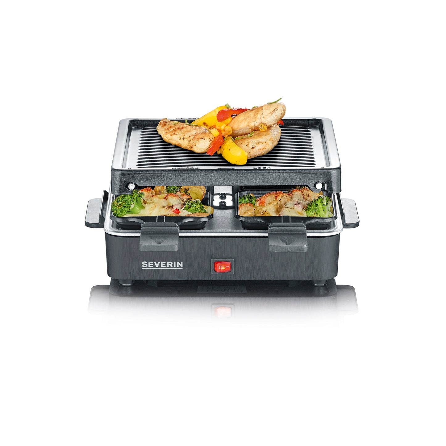 Grelhador Raclette Severin RG 2370 | 4 Pessoas, Antiaderente, 600W