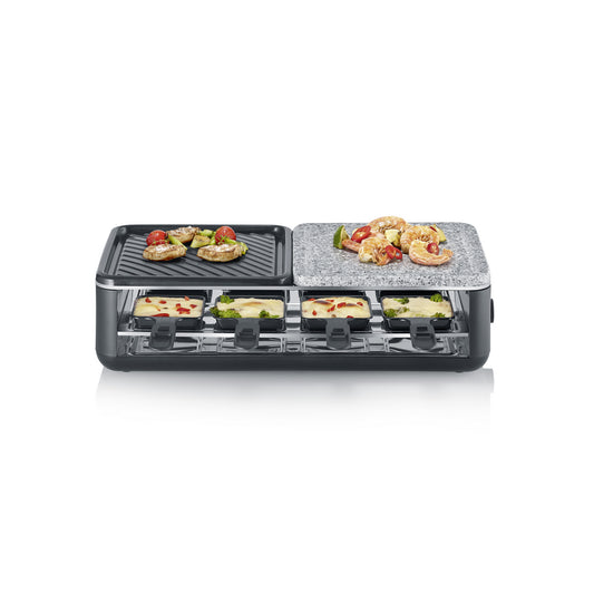 Grelhador Raclette Severin RG2366 | 1300W, 48x24cm, 8 Frigideiras