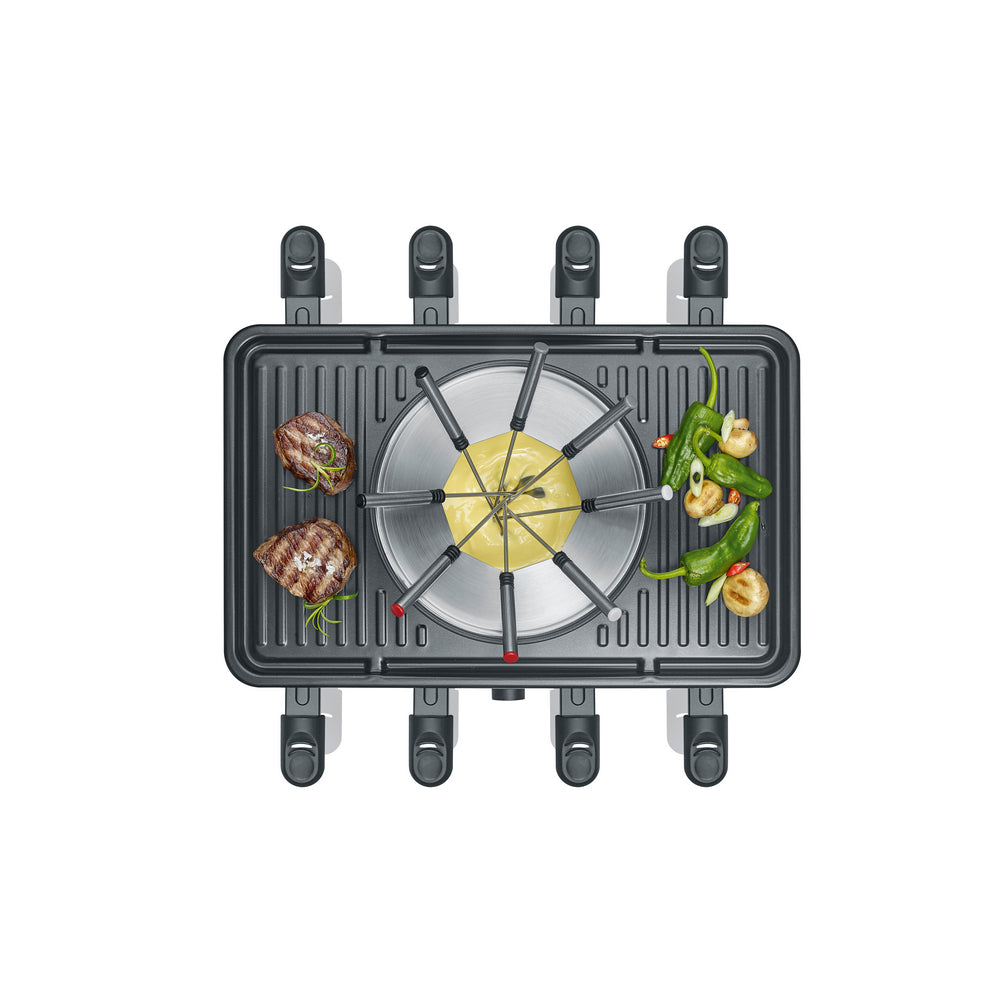 Grelhador Raclette Severin RG2347 | 8 Pessoas, Antiaderente, 1400W