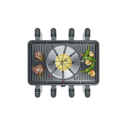 Grelhador Raclette Severin RG2347 | 8 Pessoas, Antiaderente, 1400W