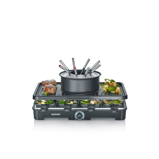 Grelhador Raclette Severin RG2347 | 8 Pessoas, Antiaderente, 1400W