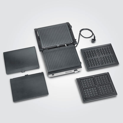 Grelhador Elétrico Severin KG2380 | 2000W, Placas removíveis, Temporizador