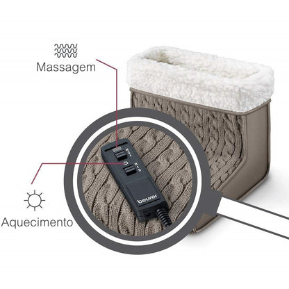 Aquecedor de Pés Beurer FWM45 | Massagem, 3 Níveis, Lavável