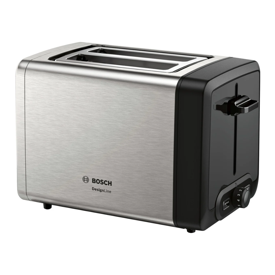 Torradeira Bosch TAT-4-P-420 CX.2 | 970 W, 2 Fatias, Aço Inoxidável