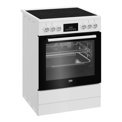 Fogão Vitrocerâmico Beko FBM67320WS | 4 Zonas, 72L