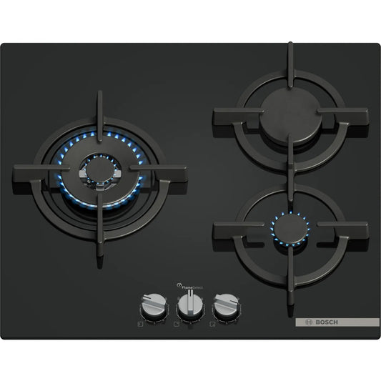 Placa a Gás Bosch PPC6A6I10 | 3 Queimadores, FlameSelect, Vidro
