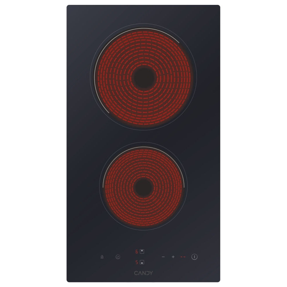 Placa Vitrocerâmica Candy Timeless CDH30 | 28,8cm, 2 zonas, 3000W