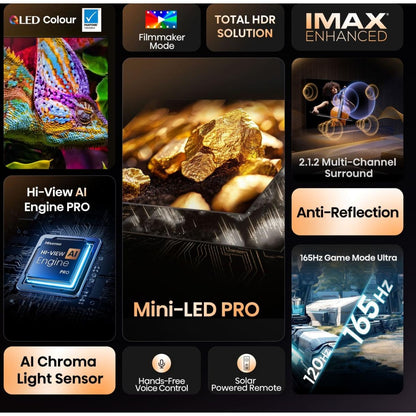 TV Hisense 65U7Q PRO | 65", Mini LED, 4K, 165Hz