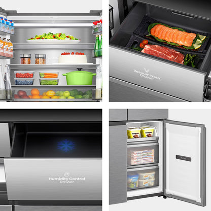 Frigorífico Americano Hisense RQ5P605NSVE | 591L, No Frost, Classe E