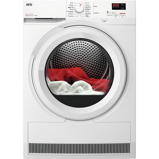 Secador de roupa AEG TR808A2OB | 8.0 kg, Bomba de calor, Início diferido