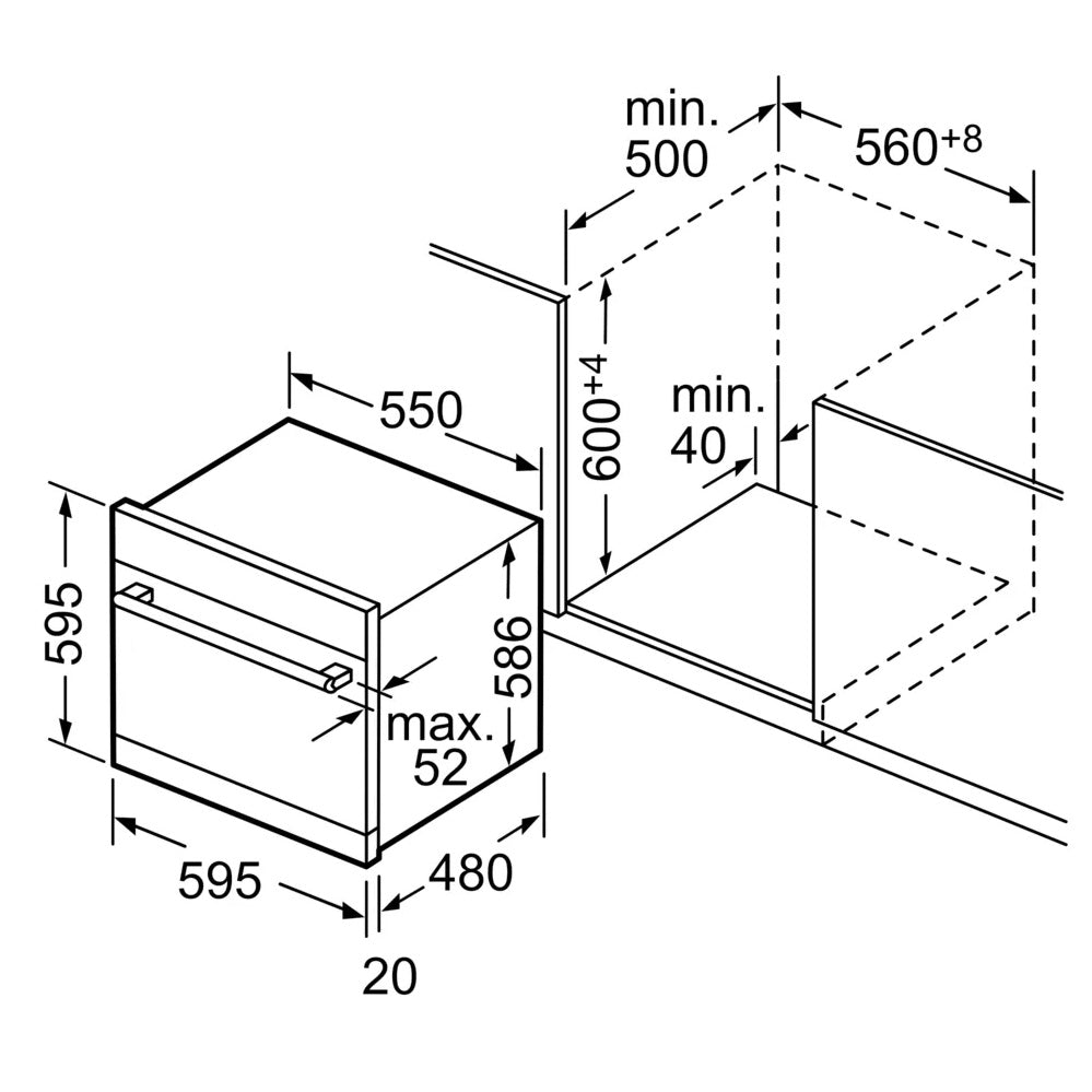Máquina de Lavar Loiça Encastre Bosch SCX6ITB00E | 8 talheres, E