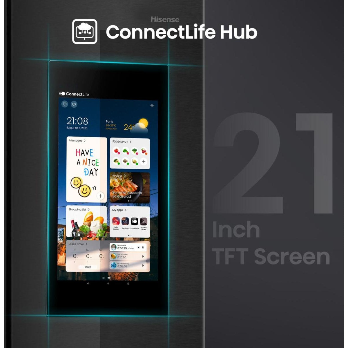 Frigorífico Americano Hisense RS9P628GPFE | 614L, Classe E, Preto