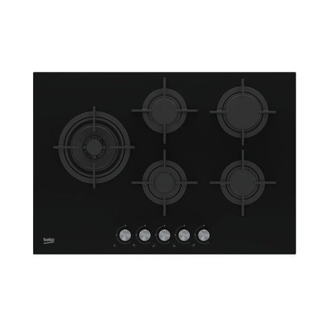 Placa a Gás Beko HILL 75222 S | 75 cm, 5 Zonas, Preto