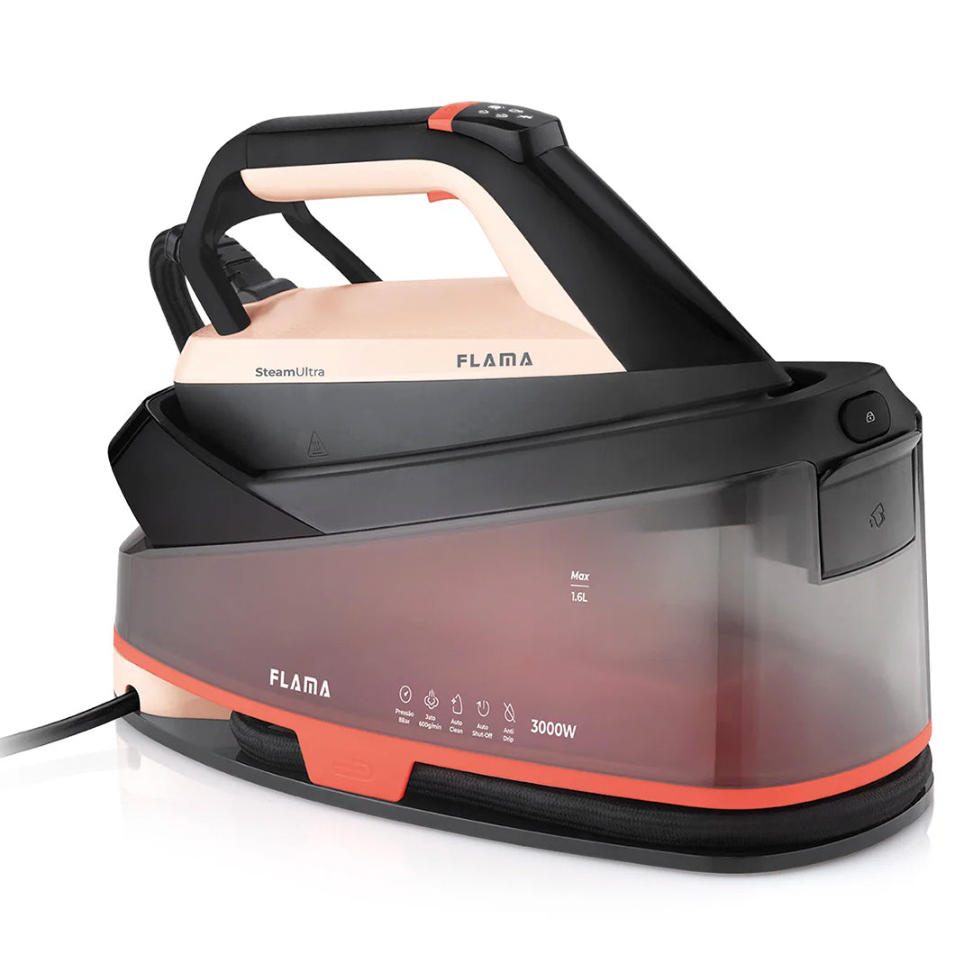 Ferro com Caldeira FLAMA 5541FL | 3000W, 8 Bar, Base Cerâmica