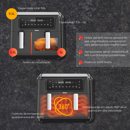Fritadeira Beltax BHF5047 | 6L+3.5L, 2400W, 60 min