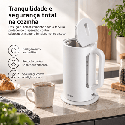 Jarro Elétrico HAEGER Midday | 1.7L, 2200W, 360°