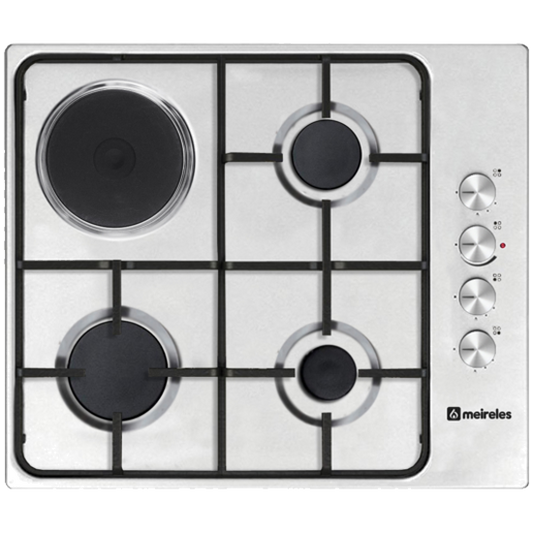 Placa Combinada MEIRELES MG 3631 X | 3 gás + 1 eléc, 60cm, 6750W