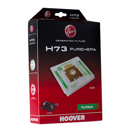 Saco Aspirador Hoover Athos H73 | PureHepa, Microfibra, 4 Unidades