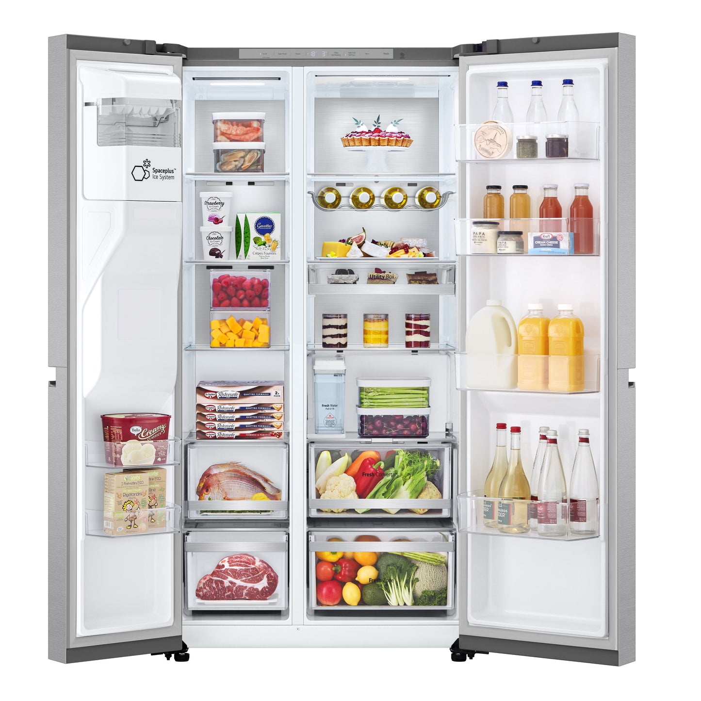 Side by Side LG GSLE91MBAB | 623L, No Frost Total, Dispensador Água e Gelo