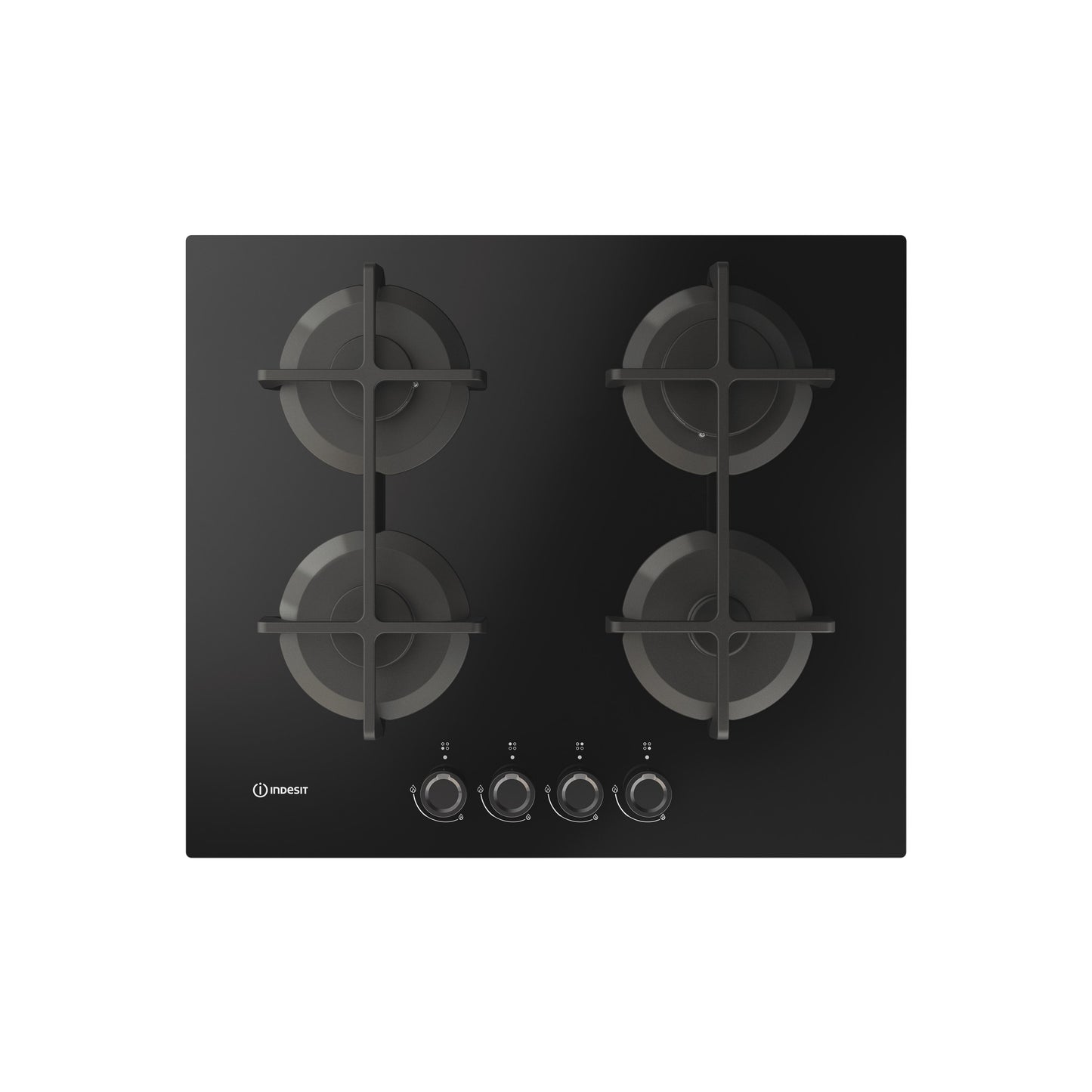 Placa a Gás Indesit Ing 61t/bk1 | 4 Queimadores, Vidro Preto, 7.3 kW