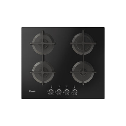 Placa a Gás Indesit Ing 61t/bk1 | 4 Queimadores, Vidro Preto, 7.3 kW