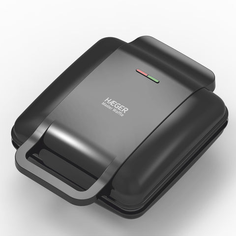 Máquina de Waffles HAEGER Master Waffle | 1400W, Antiaderente, 19.5x19.8cm