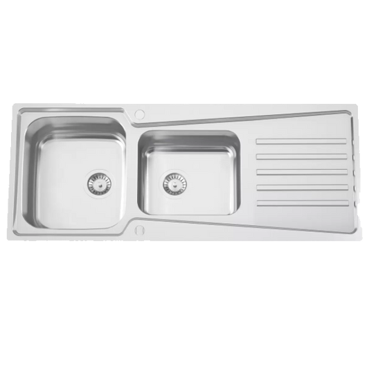 Lava-Loiça RODI Evolution 116 Flat | 2 cubas, Polido, Encastrar