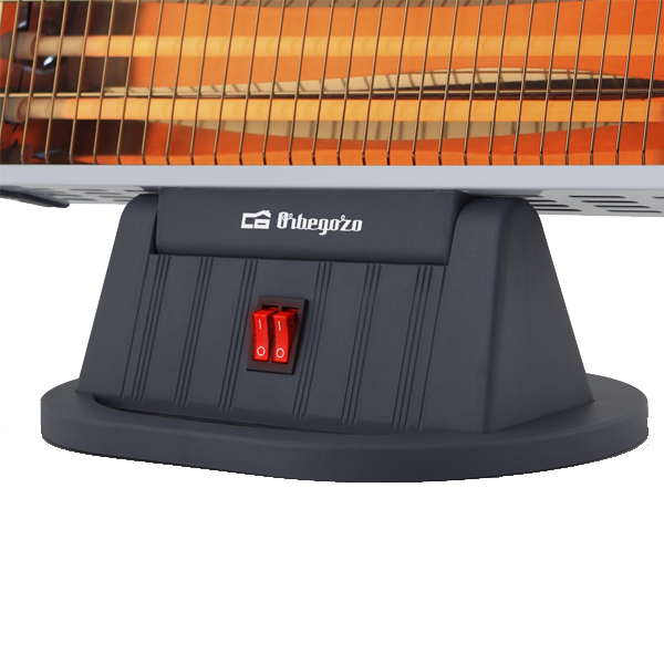 Aquecedor Infravermelhos Orbegozo BP 0204 | 1200W, 3 níveis, anti-inclinação