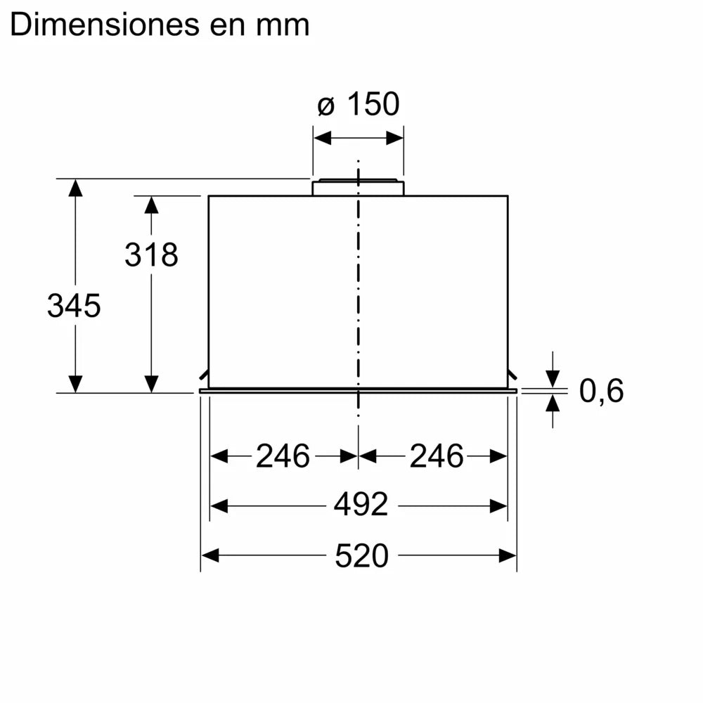 Exaustor Bosch DLN57PC60 | 555 m³/h, A++, LED, Preto