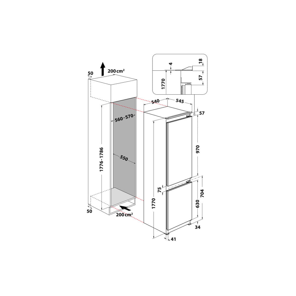 Combinado HOTPOINT - BCB 7030 D2