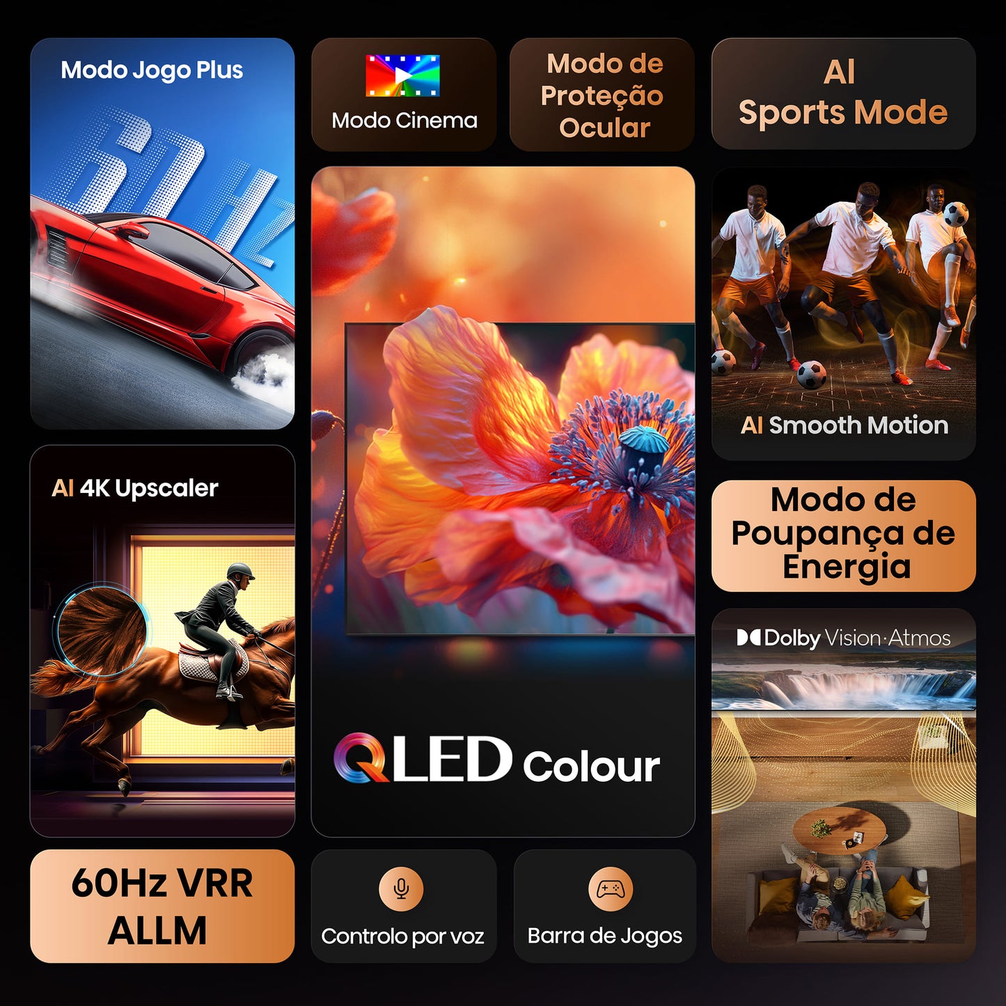 TV Hisense 50E7Q | 50", QLED, 4K, Dolby Vision